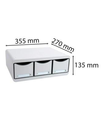 TOOLBOX MAXI 3 tiroirs gris lumière