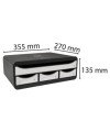 TOOLBOX MINI 4 tiroirs noir/blanc glossy