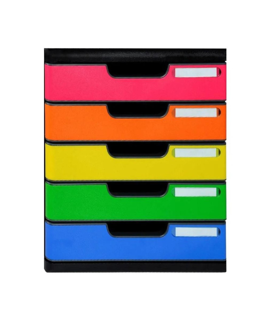 MODULO A4 5 tiroirs noir/arlequin glossy