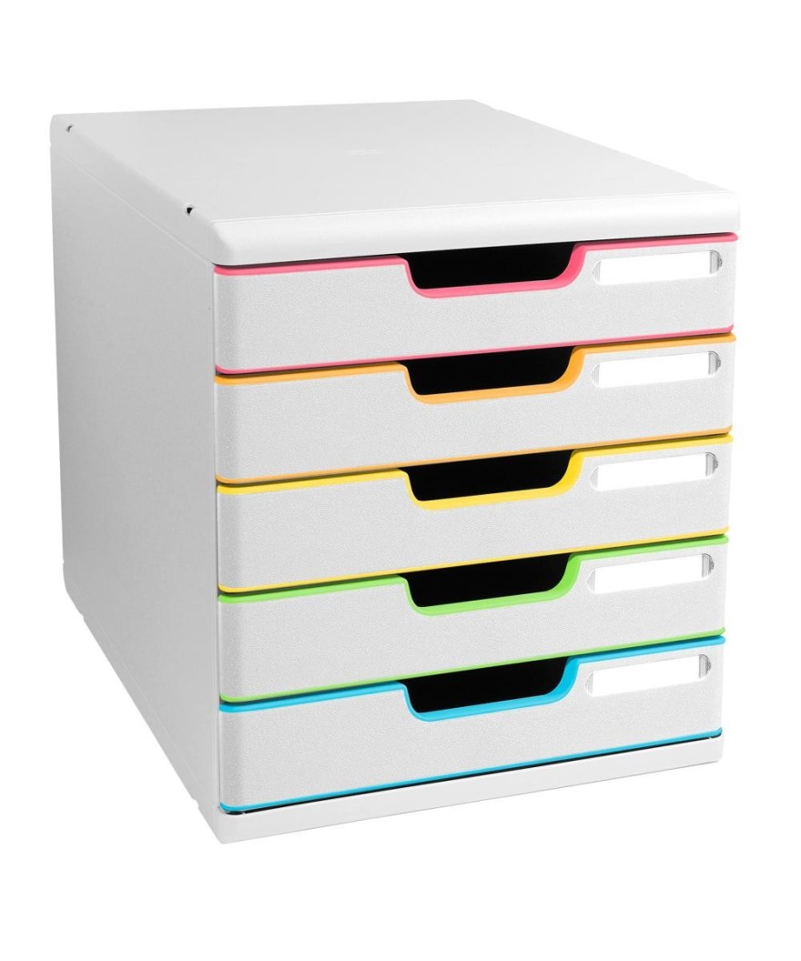 MODULO A4 5 tiroirs blanc/arlequin/blanc