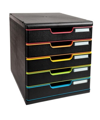 MODULO A4 5 tiroirs noir/arlequin/noir
