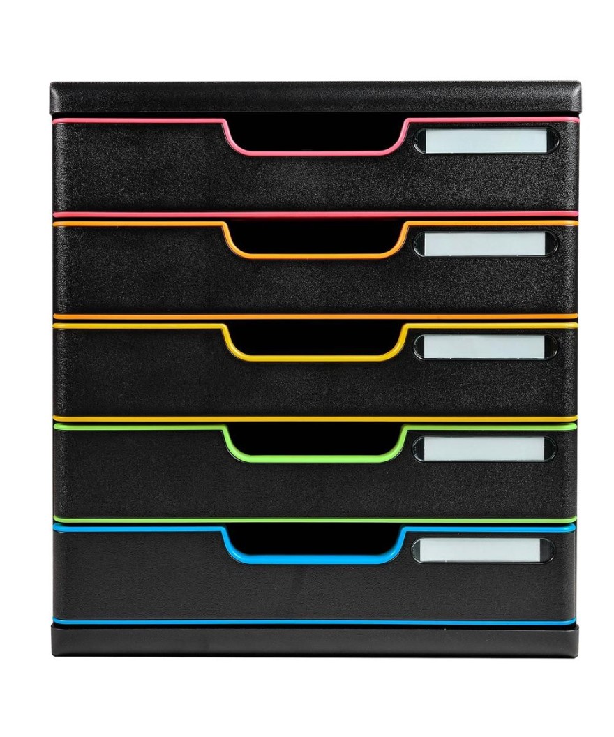 MODULO A4 5 tiroirs noir/arlequin/noir