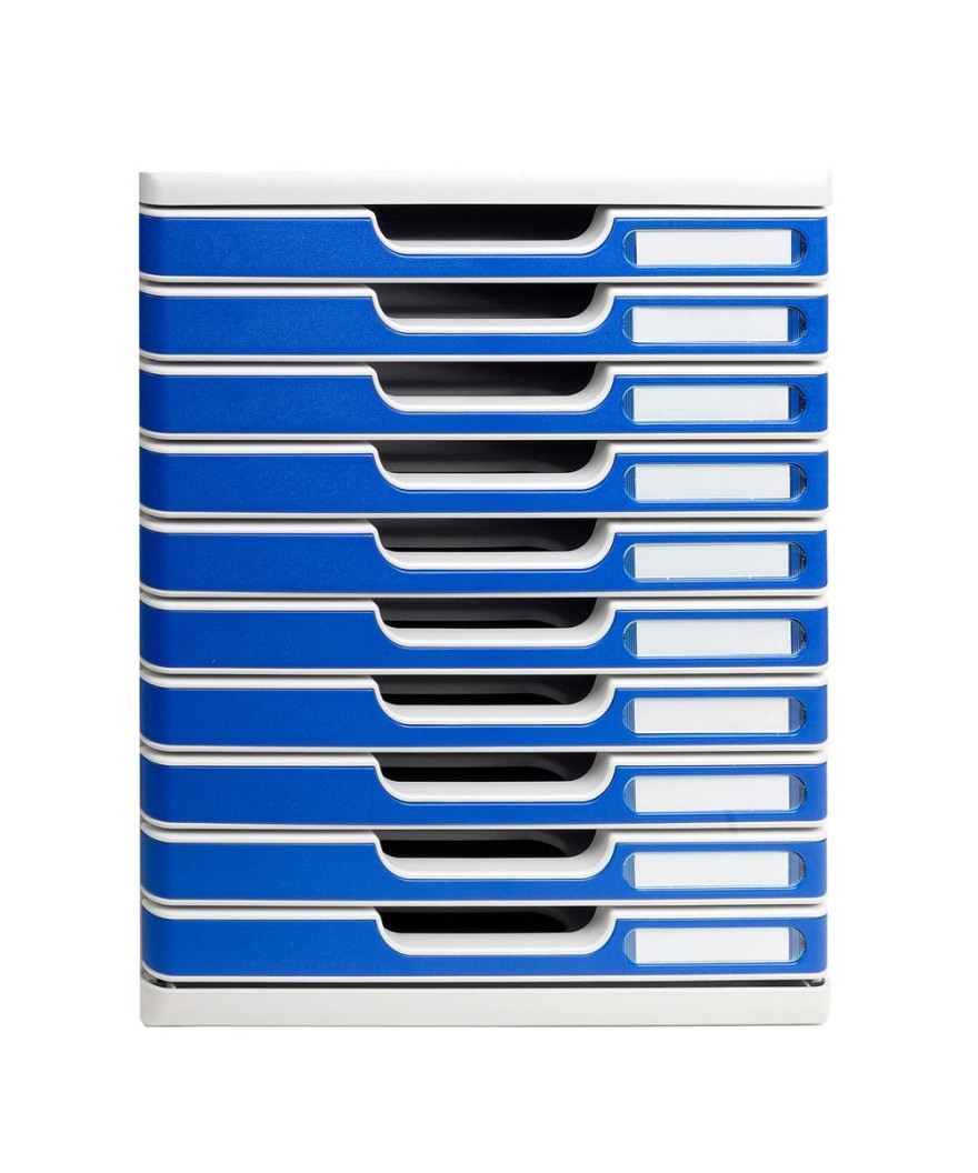 MODULO A4+ 10 tiroirs gris lumière/bleu