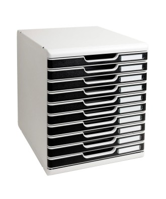 MODULO A4+ 10 tiroirs gris lumière/noir