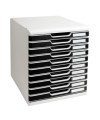 MODULO A4+ 10 tiroirs gris lumière/noir