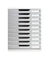 MODULO A4+ 10 tiroirs gris lumière/grani