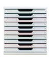 Modulo A4+10tiroirs Aut.Blanc / Coul.ass