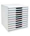 Modulo A4+10tiroirs Aut.Blanc / Coul.ass