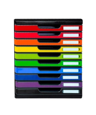 MODULO A4 10 tiroir noir/arlequin glossy