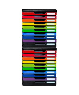MODULO A4 10 tiroir noir/arlequin glossy