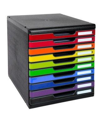 MODULO A4 10 tiroir noir/arlequin glossy