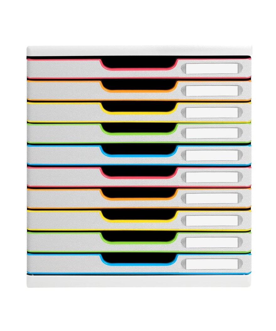 MODULO A4 10 tiroirs blanc/arlequin/blan
