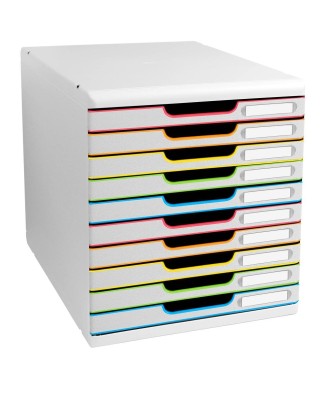 MODULO A4 10 tiroirs blanc/arlequin/blan