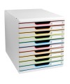 MODULO A4 10 tiroirs blanc/arlequin/blan