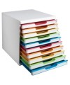 MODULO A4 10 tiroirs blanc/arlequin/blan
