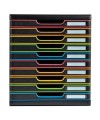 MODULO A4 10 tiroirs noir/arlequin/noir