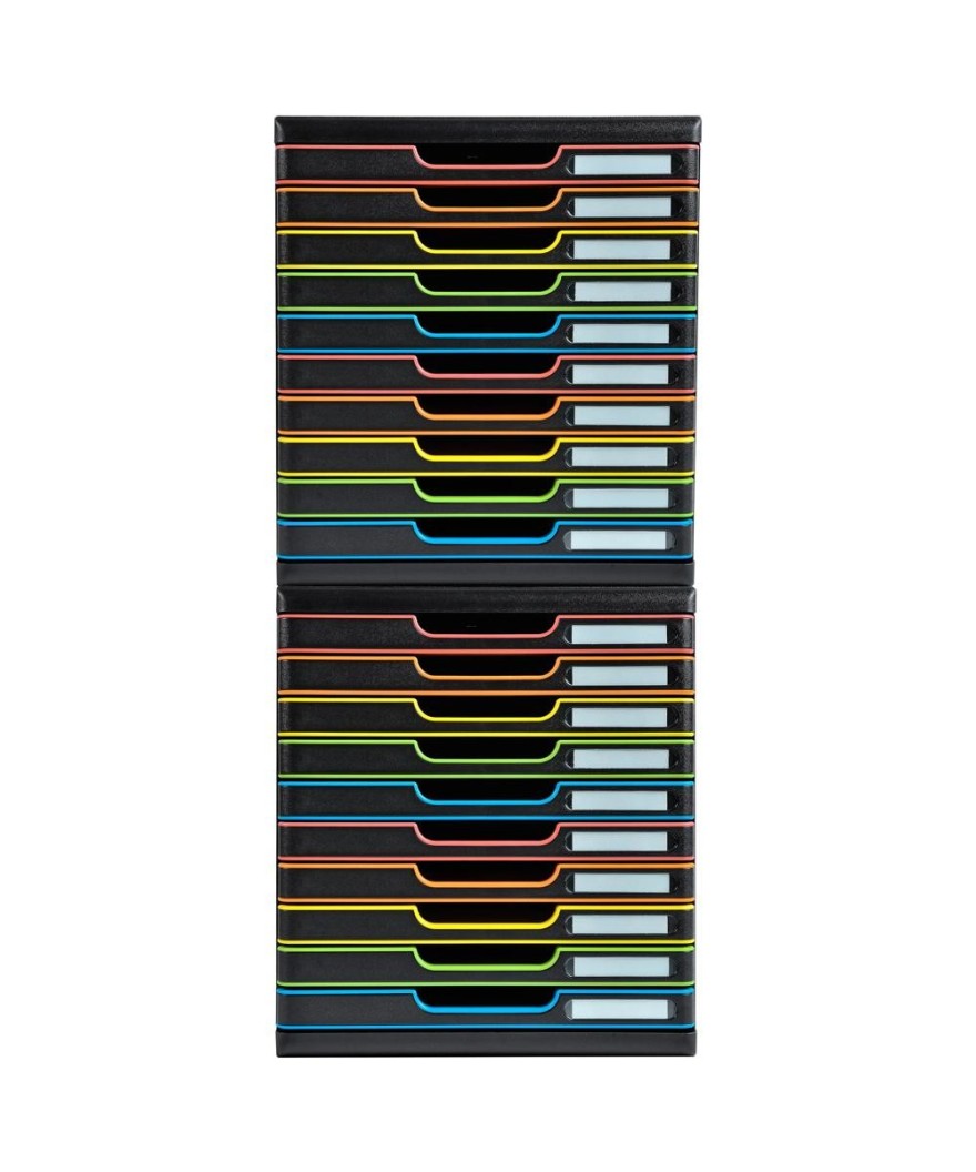 MODULO A4 10 tiroirs noir/arlequin/noir
