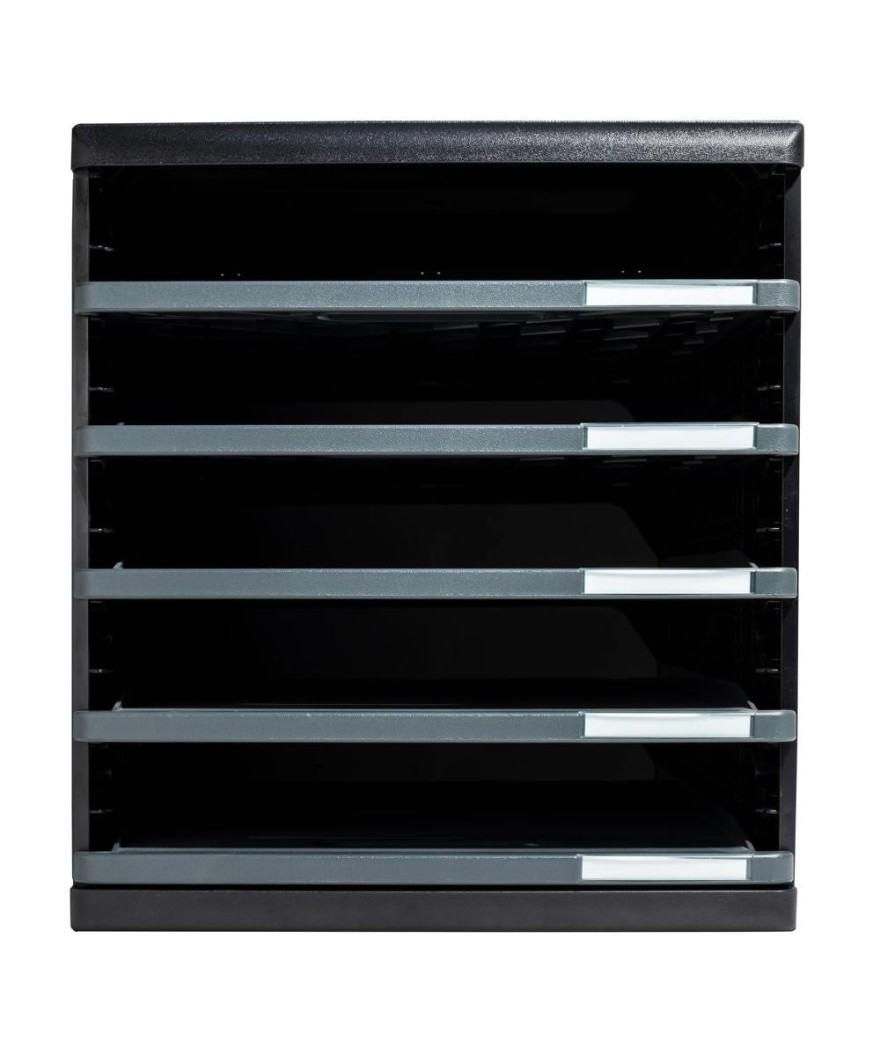 MODULO A4 - 5 tiroirs ouverts ECO noir/g