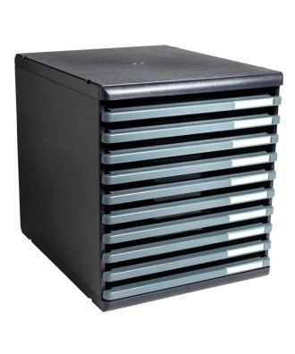 MODULO A4 - 10 tiroirs ouverts ECO noir/
