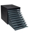 MODULO A4 - 10 tiroirs ouverts ECO noir/