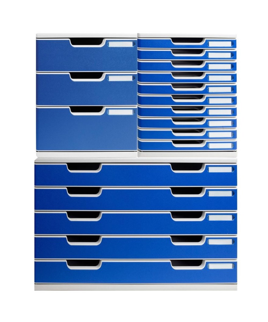 MODULO A3+ 10 tiroirs gris lumière/bleu