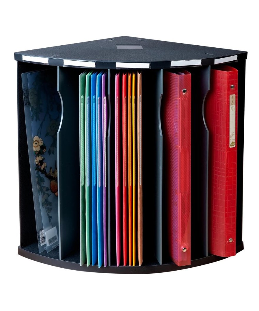 Trieur 5compar. THE CORNER noir/gris sou