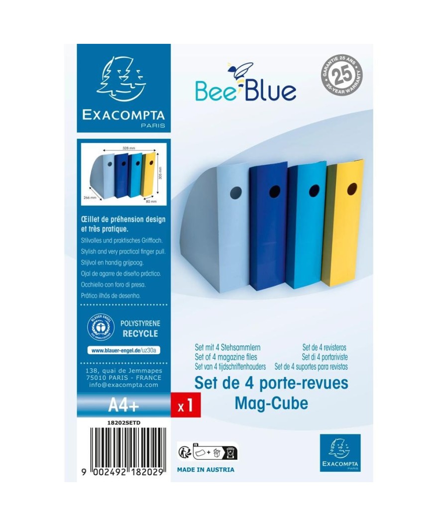 Set porte-revues Mag-cube B.B Coul. ass.