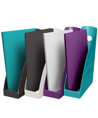 Set de 4 Porte-revues Mag Cube Titane