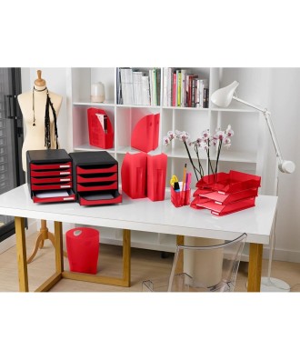 Porte-revues MAG-CUBE rouge carmin
