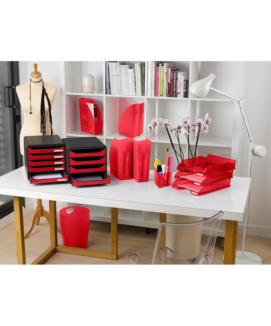 Porte-revues MAG-CUBE rouge carmin