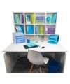 ECOBIN Corb.à papier bleu océan transluc
