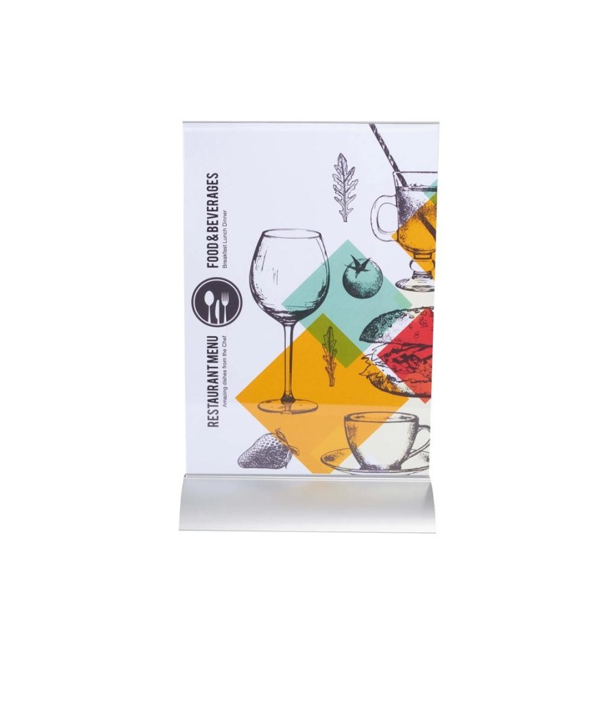 Porte-visuel vertical socle aluminiumA4