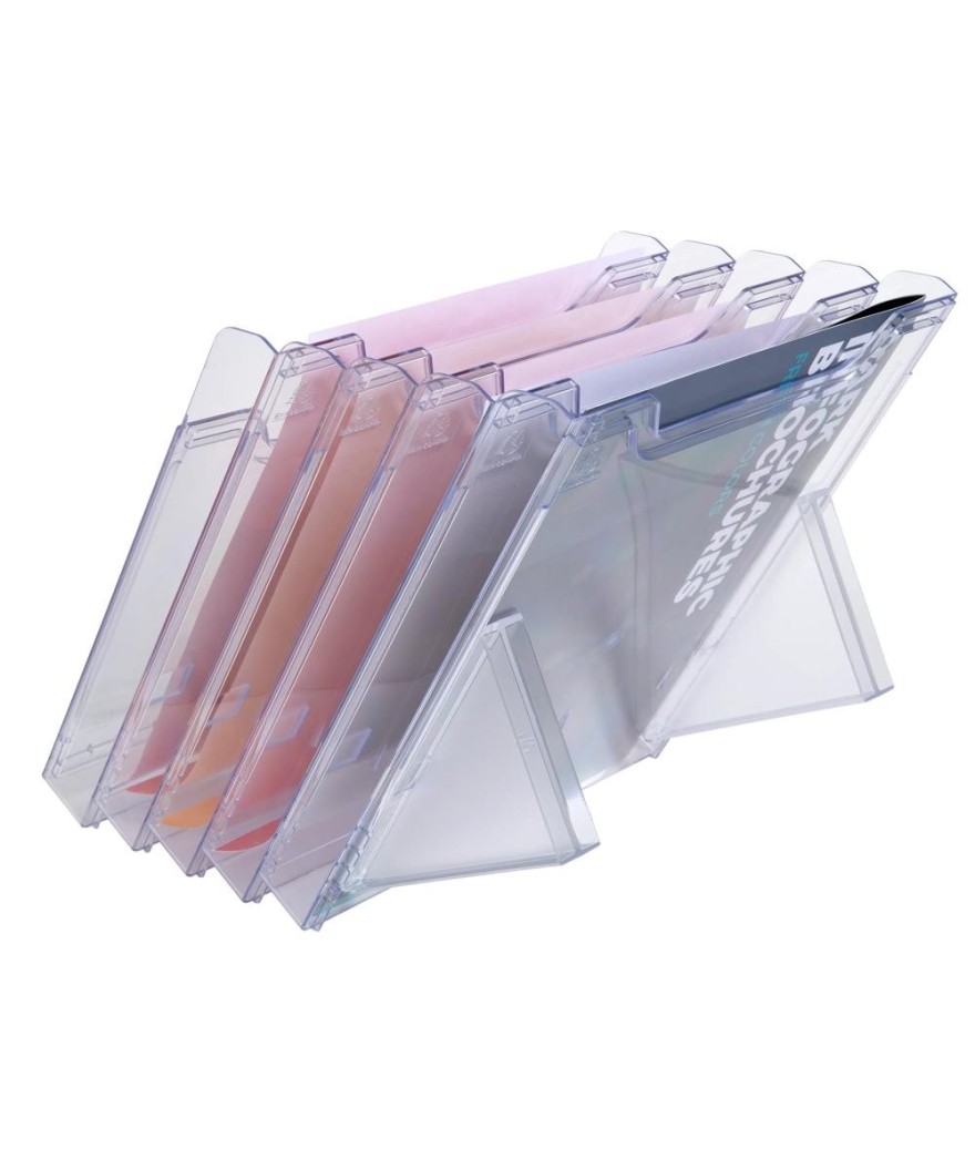 Présentoir 5 cases A4 vertical cristal