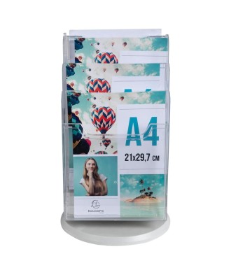 Tourniq. 6 cases A4 vertic gris/cristal