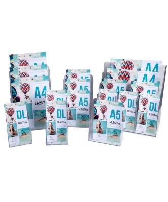 Distributeur format A4 3 cases cristal