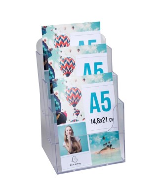 Distributeur format A5 3 cases cristal