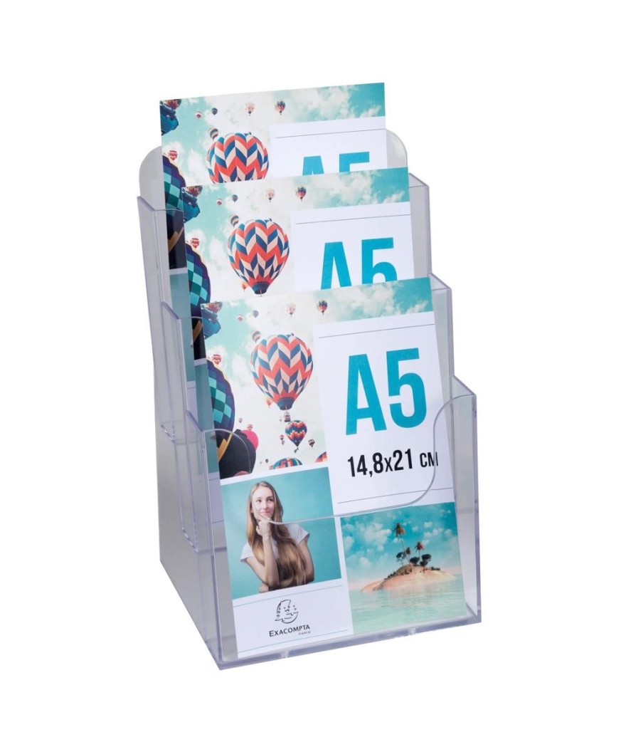 Distributeur format A5 3 cases cristal