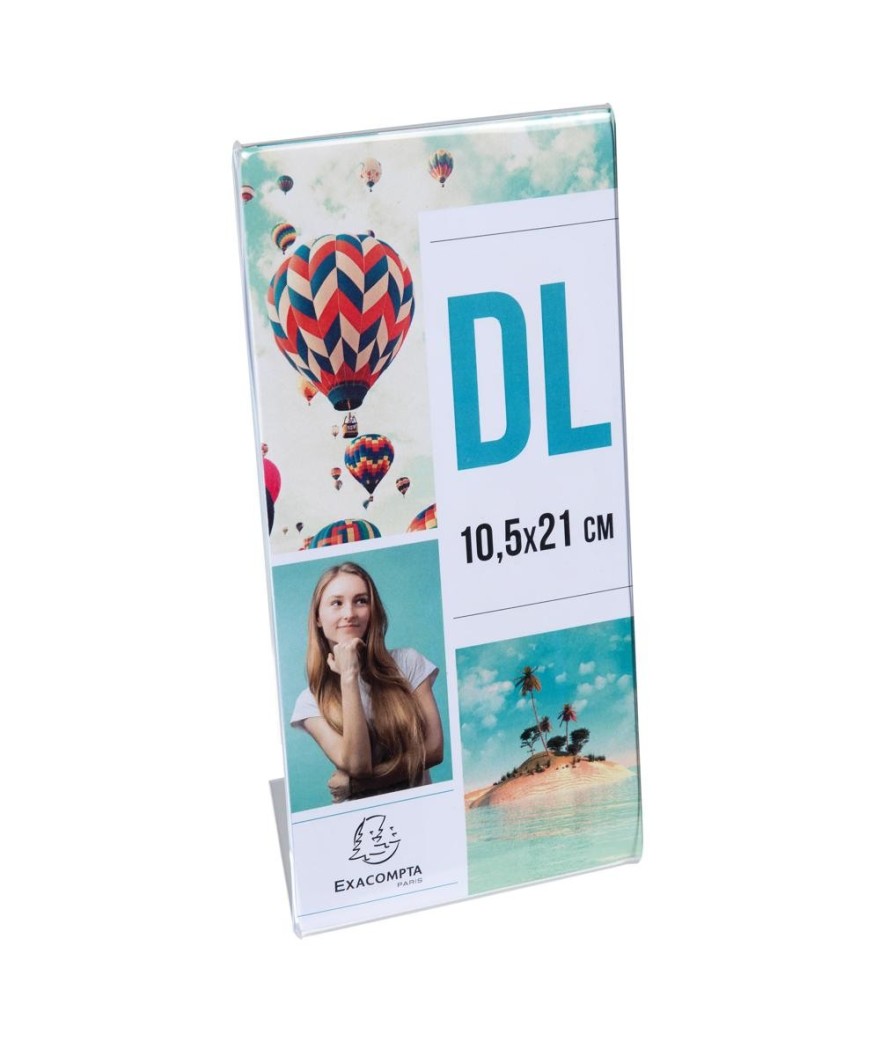 Porte-visuel incliné DL cristal