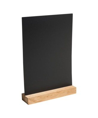 Porte menu ardoise sur pied bois A4