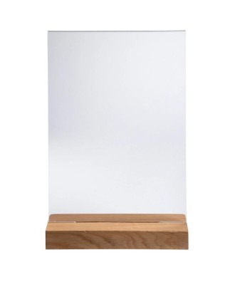 Porte-visuel a. socle en bois A4vertical