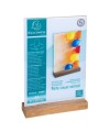 Porte-visuel a. socle en bois A4vertical