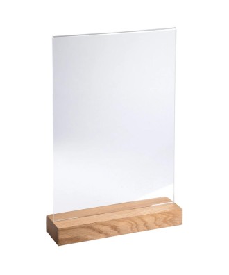 Porte-visuel a. socle en bois A4vertical