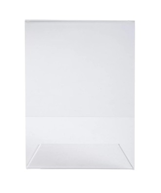 Porte-visuel incliné A5 cristal