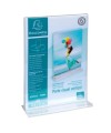 Porte-visuel droit vertical A5 cristal