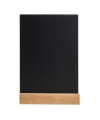 Porte menu ardoise sur pied bois A5