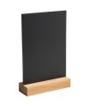 Porte menu ardoise sur pied bois A5