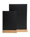Porte menu ardoise sur pied bois A5