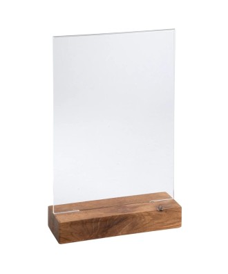 Porte-visuel a. socle en bois A5vertical