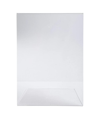 Porte-visuel incliné A6 cristal
