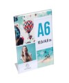 Porte-visuel incliné A6 cristal